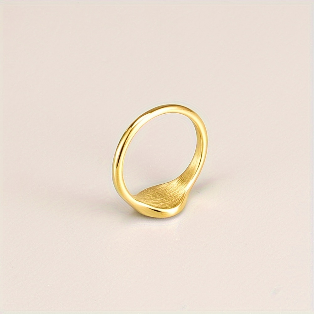 Retro Punk Wave 18K Gold Plated Couple's Ring
